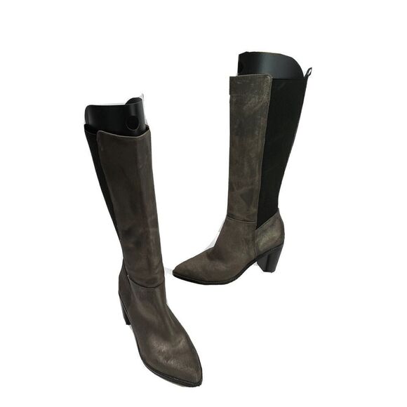 Corso Como Huey Dusted Metallic Leather Boot Size 8.5 US Gunmetal Dusted Chain - Picture 15 of 17